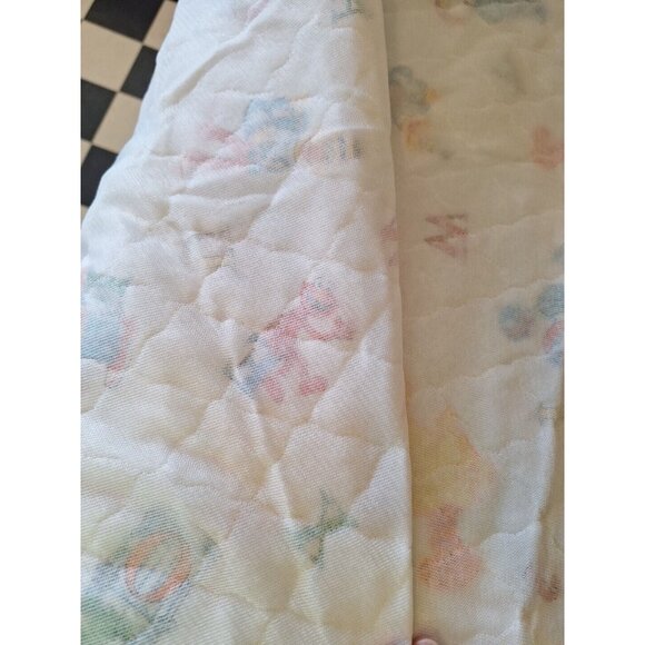 3 Yards Vintage Quilted Sesame Street Comforter Fabric 110"x45" Alphabet Letters - Picture 7 of 8